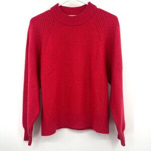 Everlane 100% Cashmere Red Textured Knit Sweater Women's Small